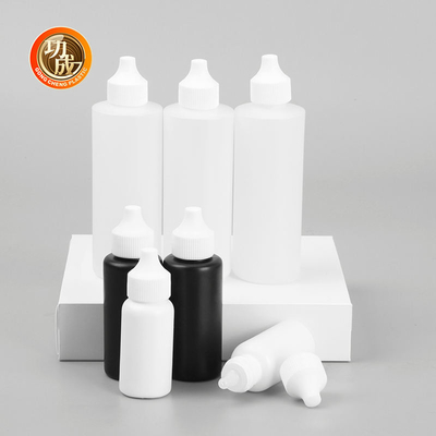OEM خالی کلاه چرخش پلاستیکی رنگدانه قطره کش بطری مخزن روغن