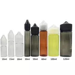 بطری مایع Empty Plastic E 60ml 15ml 30ml 10ml بطری 120 میلی لیتری Pet Black Dropper V3