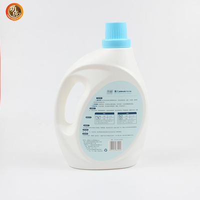 بطری های پلاستیکی مواد شوینده مایع لباسشویی HDPE با درپوش اندازه گیری 1 گالن 3000 میلی لیتر