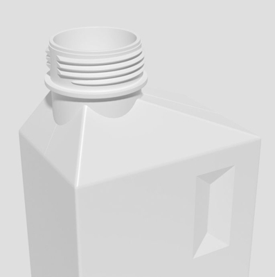 بطری مربع خالی HDPE 1 لیتری 2 لیتری مواد شوینده لباسشویی با درپوش پیچ