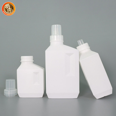 بطری مربع خالی HDPE 1 لیتری 2 لیتری مواد شوینده لباسشویی با درپوش پیچ