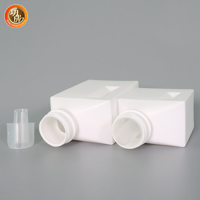 بطری مربع خالی HDPE 1 لیتری 2 لیتری مواد شوینده لباسشویی با درپوش پیچ