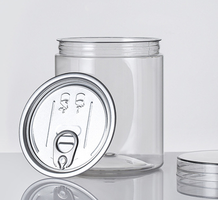 ODM OEM OEM Clear Plastic Cookie Jar خالی ادویه قابل شارژ حیوان خانگی