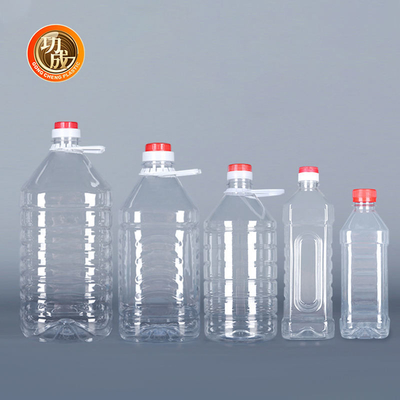 بطری های چاشنی پلاستیکی OEM Clear Pet 250ml 500ml ظرف روغن آشپزی 1 لیتری پلاستیکی