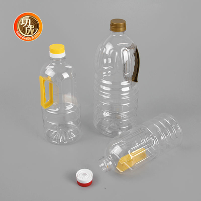 بطری روغن پخت و پز 1 لیتری پلاستیکی سس سویا بطری PET با دسته