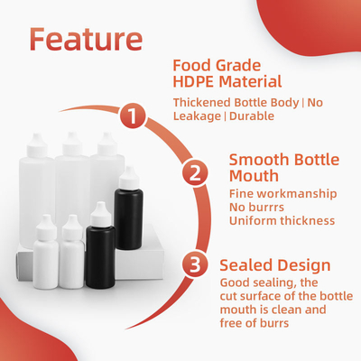 قطره چشم بطری پلاستیکی شفاف Hdpe بطری قطره دارویی مایع